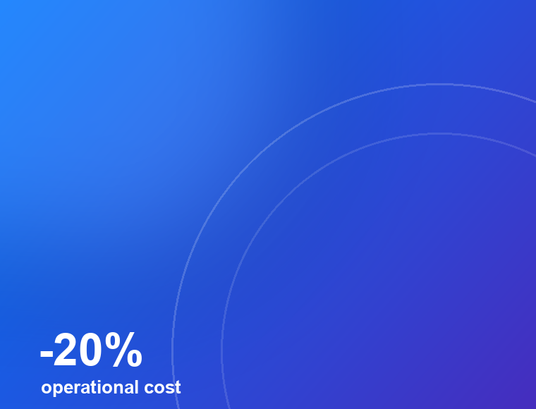 -20% operational cost