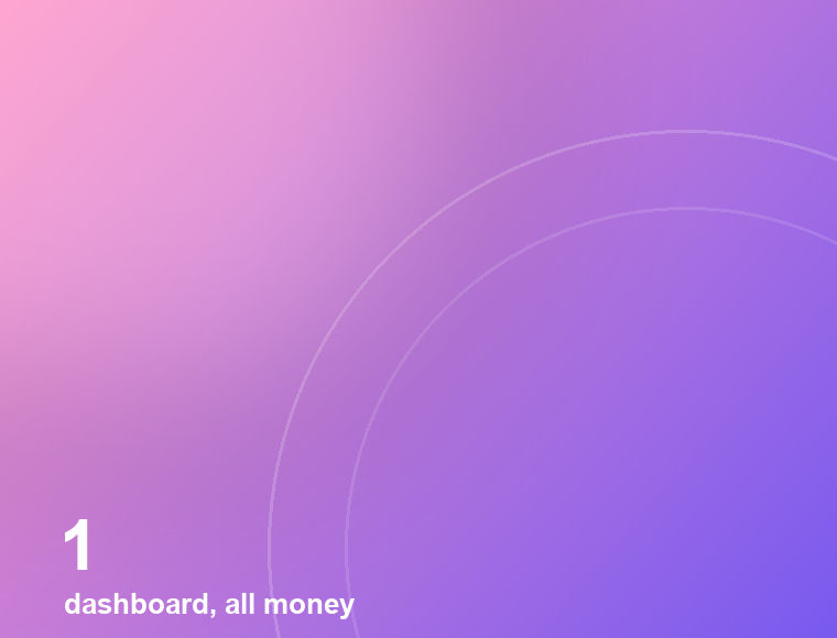 One dashboard for all money